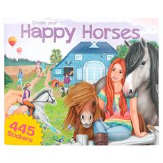 Stickerbuch Create Your Happy Horse Mehrfarbig